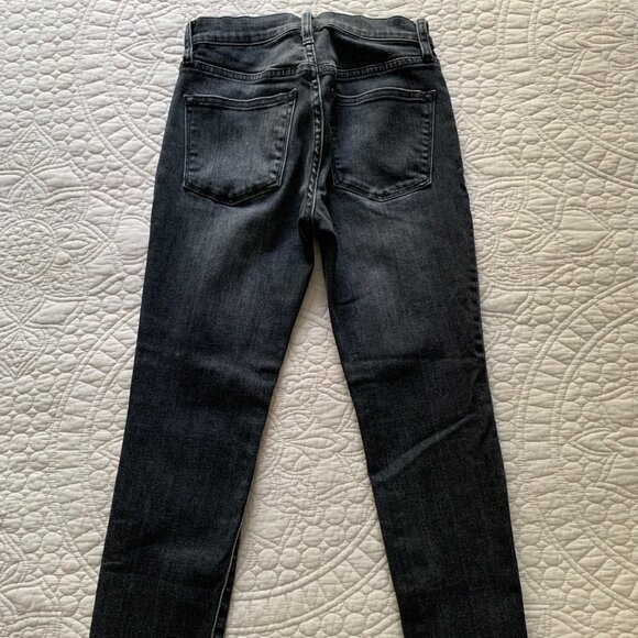 JCREW Toothpick 9" High Rise Skinny Ankle Jean/Denim Black Wash | Size 23 Petite - Picture 4 of 9